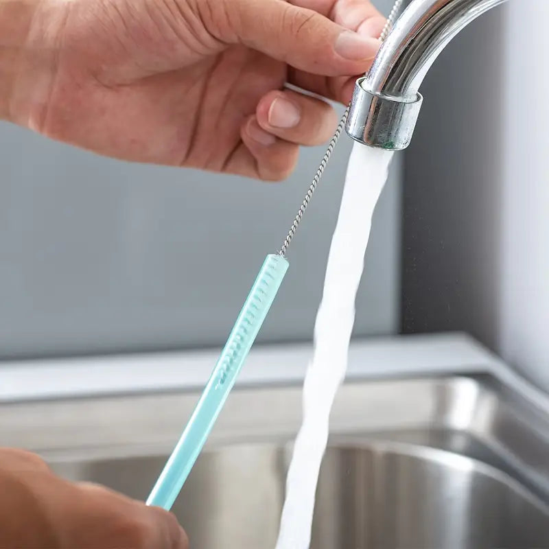 6 Eco-Friendly Reusable Silicone Straws with Cleaning Brush