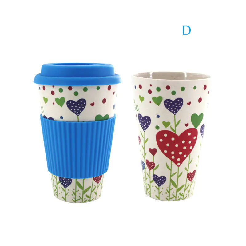 Eco-Friendly Bamboo Fiber Insulated Coffee Cup Set