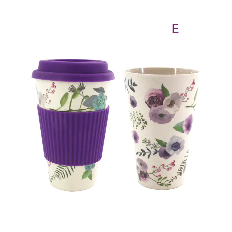 Eco-Friendly Bamboo Fiber Insulated Coffee Cup Set